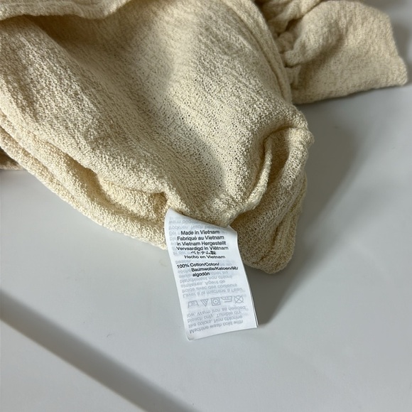 Madewell Texture & Thread Ruffle-Cuff Top Cream Large - Picture 5 of 6